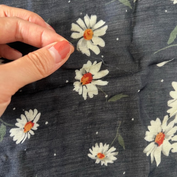 The Kooples Modal & Silk Scarf with Daisies - Picture 4 of 8